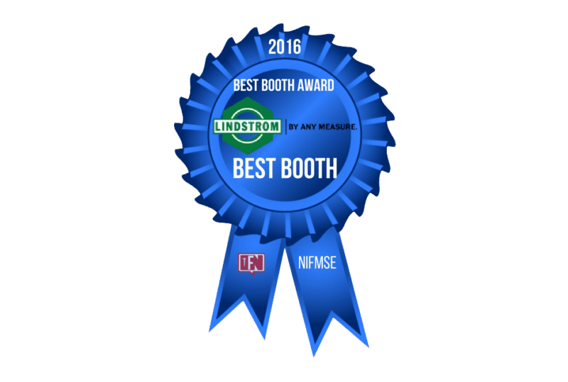 2016 NIFMSE Best Booth Award to Lindstrom Fasteners Lindstrom